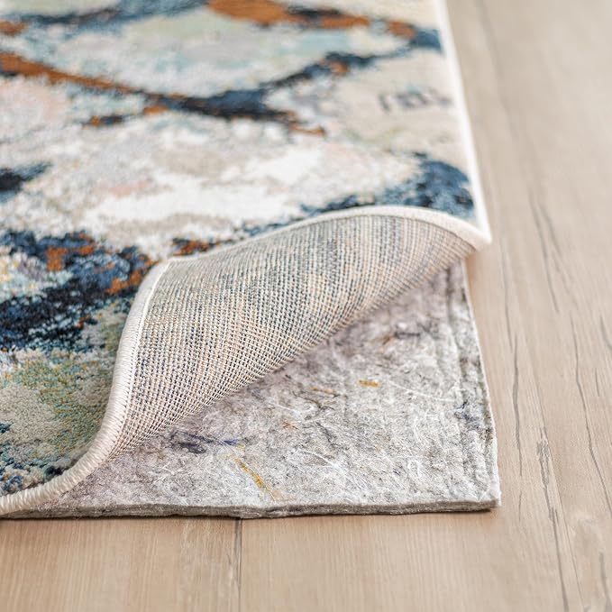 Mohawk Home Non Slip Rug Pad 8' 2" x 11' 8" - 3/8" Thick Felt + Latex Rubber Gripper - Dual Surface Cushion for Hardwood, Carpet, Tile Floors, Made in USA