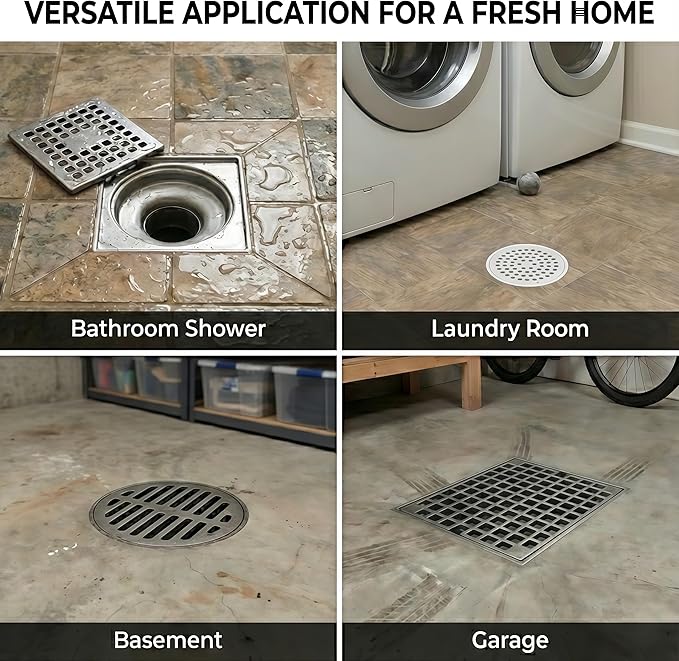2 Inch Shower and Floor Drain Seal - Magnetic Backflow Preventer Core with Hair Catcher - Automatic Anti-Odor Check Valve for Bathroom, Basement, Laundry Room