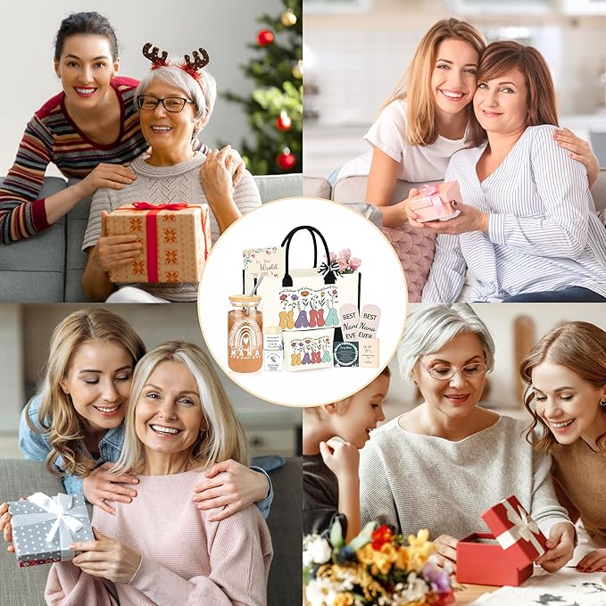 DOGMEM Mothers Day Gifts for Nana, Gifts for Nana Birthday, Mothers Day Birthday Gift for Nana from Granddaughter Grandson Grandchildren Grandkids Best Grandma Gift Set