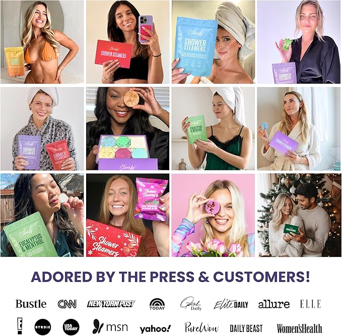 Cleverfy Shower Steamers Aromatherapy - Mother’s Day Gifts for Mom, Wife, Grandma - 30th, 40th, 50th & 60th Birthday Gifts for Women, Her, Best Friend, Daughter, Sister, Teens & Girlfriend - 6 Tablets