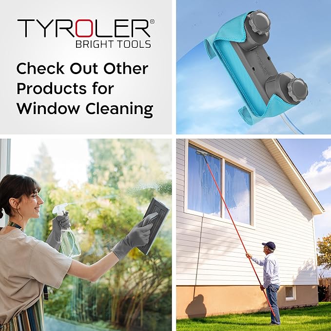 Tyroler Outside Magnetic Window Cleaner Tool | The Glider S-1 AFC Double-Sided Window Cleaner Tool Fits Windows 0.1"-0.4" Thick | Magnet Window Cleaner | Magnetic Glass Cleaner | Limpiador magnetico