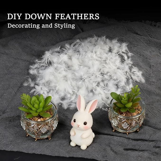 MOOX Down Feathers Pillow Filling Stuffing with 10% Goose Down 90% Feather Fluffy Blend Fill DIY Upholstery Crafts for Couch Cushions Bed Pillow Inserts Stuffing (2.0, Pounds)