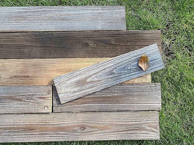 Peel & Stick Wood Wall Panels - Real Solid Planks, Rustic Reclaimed Barn Wood, Brown & Gray Combinations - 3 sq. ft