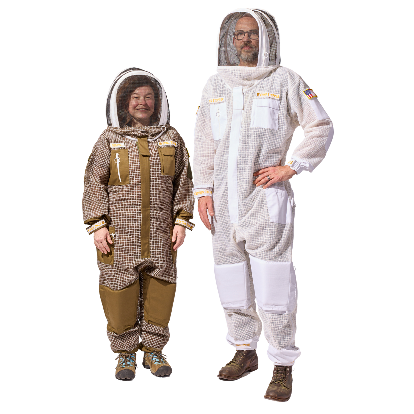 Sting Stopper Professional Ventilated Beekeeping Suit - Olive Green