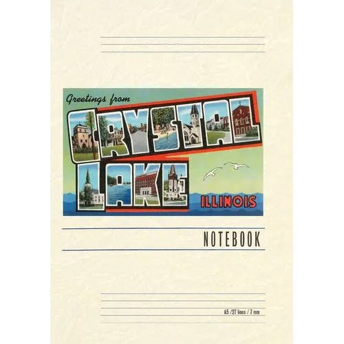 Vintage Lined Notebook Greetings from Crystal Lake, Illinois - Paperback