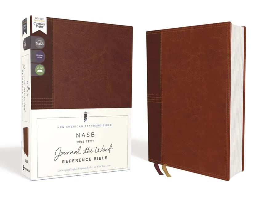 Nasb, Journal the Word Reference Bible, Leathersoft Over Board, Brown, Red Letter Edition, 1995 Text, Comfort Print: Let Scripture Explain Scripture. - Hardcover