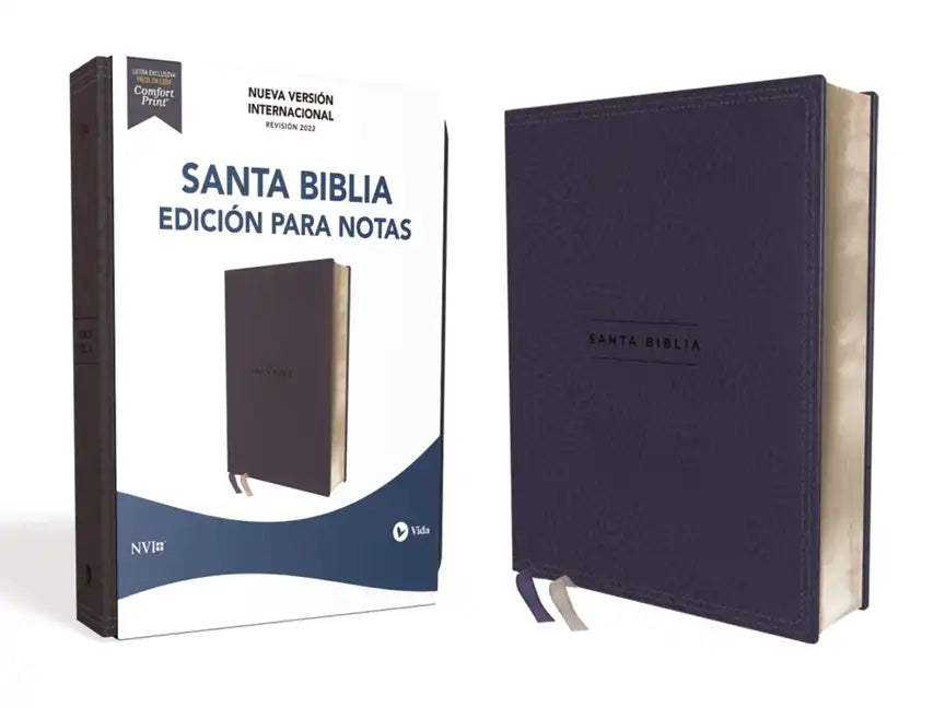 Nvi, Santa Biblia, Revisión 2022, Edición Para Notas, Leathersoft, Azul Marino, Palabras de Jesús En Rojo, Comfort Print - Imitation Leather