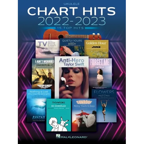 Chart Hits of 2022-2023: 15 Top Hits Arranged for Ukulele with Lyrics - Paperback