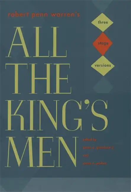 Robert Penn Warren's "All the King's Men": Three Stage Versions - Hardcover