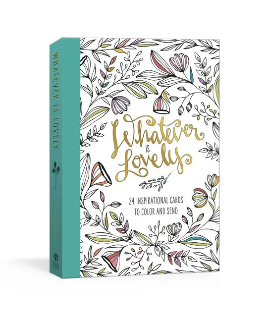 Whatever Is Lovely Postcard Book: Twenty-Four Inspirational Cards to Color and Send: Postcards - Paperback