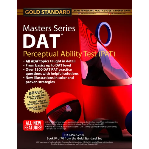 DAT Masters Series Perceptual Ability Test (Pat): Strategies and Practice for the Dental Admission Test Pat, Dental School Interview Advice by Gold St - Paperback