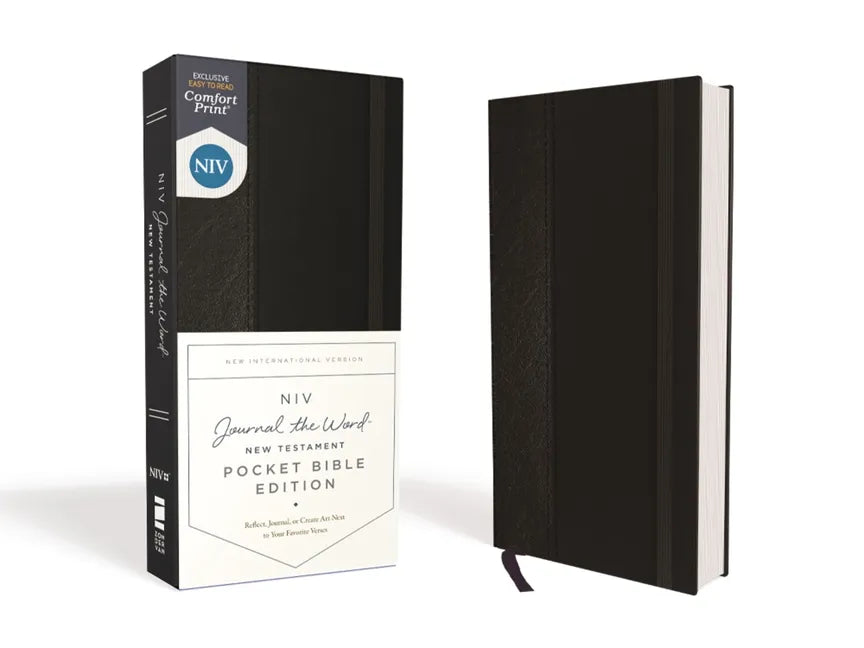 Niv, Journal the Word New Testament (Perfect for Note-Taking), Pocket Bible Edition, Hardcover, Black, Red Letter, Comfort Print - Hardcover