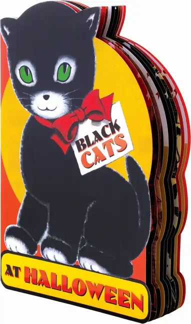 Black Cats at Halloween Shape Book - Paperback