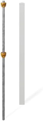WamBam 6ft White Vinyl Finishing Post