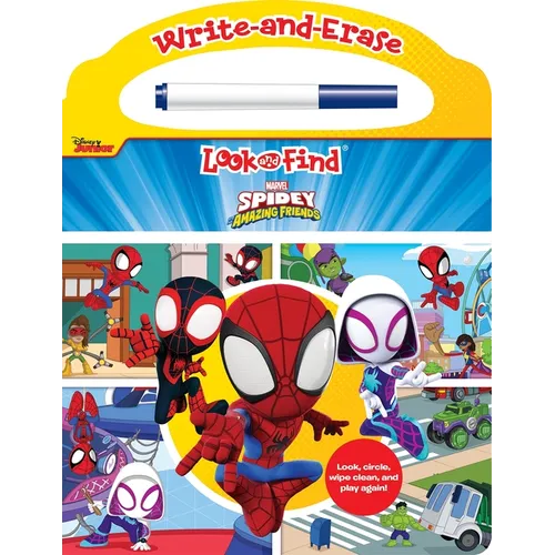 Disney Junior Marvel Spidey and His Amazing Friends: Write-And-Erase Look and Find - Board Book