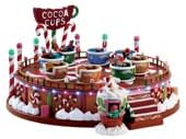 Lemax Spinning Cocoa Cups Ride, Lighted Christmas Village Accessory