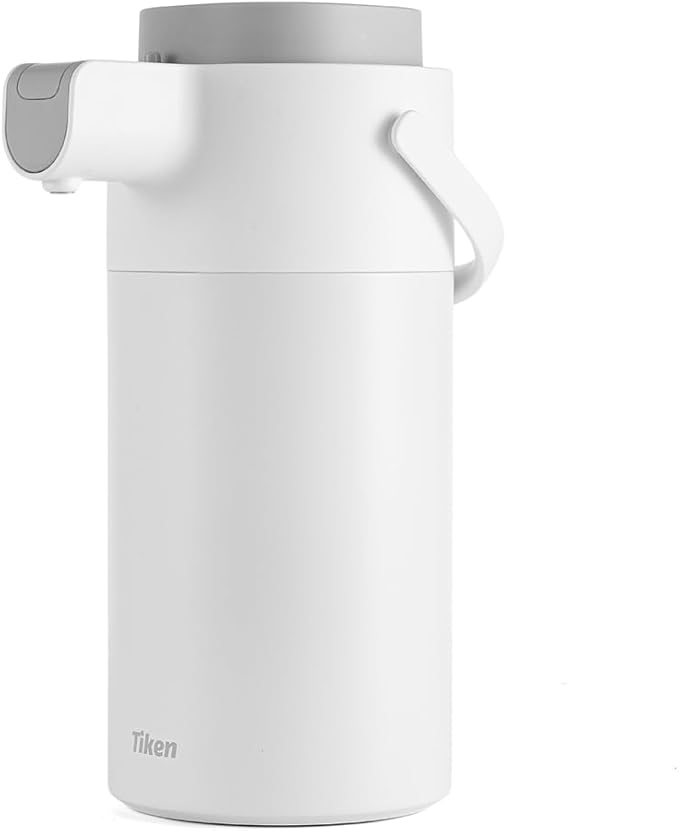 Tiken Airpot Coffee Dispenser with Pump - Coffee Carafes for Keeping Hot - Beverage Dispenser - 135oz/4L Thermal Coffee Carafe for Hot Liquids - Stainless Steel Insulated Coffee Thermos Carafe