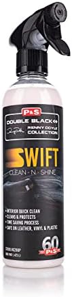 P & S PROFESSIONAL DETAIL PRODUCTS Swift Clean & Shine - Interior Cleaner & Protectant for Leather, Vinyl, Plastic - Cleans, Conditions & Leaves a Satin Finish - Fresh Scent - 16 oz