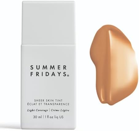 Summer Fridays Sheer Skin Tint, Lightweight Face Makeup, Shade 6 (1 Oz)