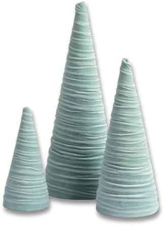 Sage Velvet Trees Set of 3, Handcrafted Valentine, Mantel Decor, Elegant Holiday Entryway, Minimalist Tablescape, Green Wedding Centerpiece (Sage)