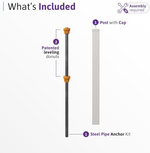 WamBam 4ft White Vinyl Finishing Post