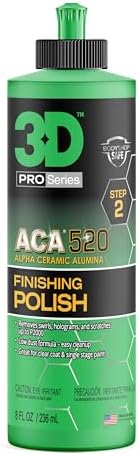 3D ACA 520 Finishing Polish 8oz Fine Cut Hologram Remover Paint Correction