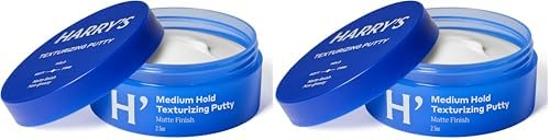 Harry's Texturizing Hair Putty for Men with Malleable Hold with Matte Finish - 2.5 oz - No Parabens or Sulfates - PACKAGING MAY VARY (Pack of 2)