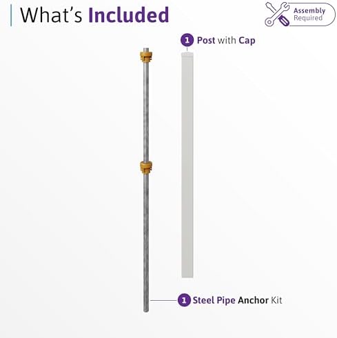 WamBam 6ft White Vinyl Finishing Post