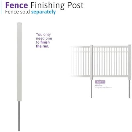 WamBam 5ft White Vinyl Finishing Post