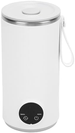 Travel Portable Electric Kettle, 400ML Portable Water Boiler Heated Travel Mug 4 Temperature Control USB Charging Small Water Boiler for Tea Coffee Milk (US Plug AC 100-240V)