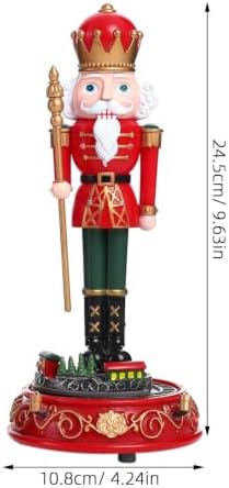 Abaodam Musical Rotating Nutcracker Ornament Plastic 2pcs Christmas