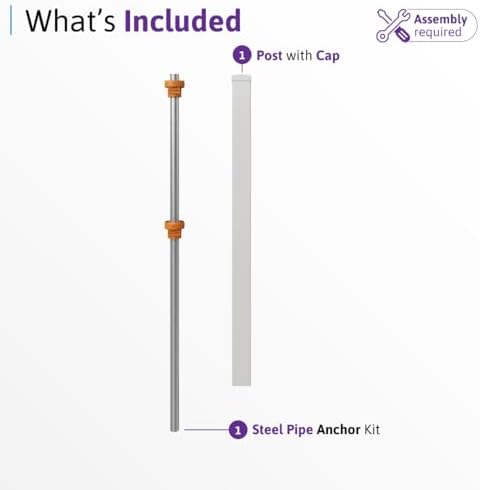 WamBam 5ft White Vinyl Finishing Post