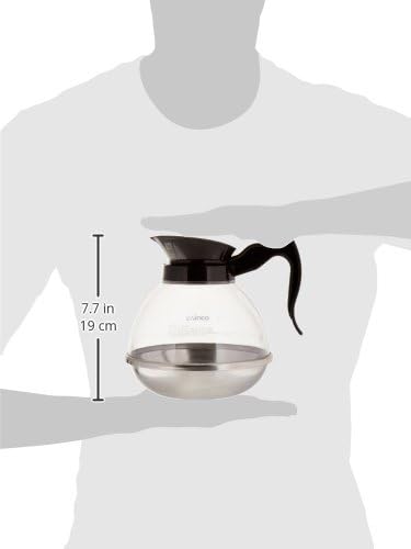 Winco Plastic Coffee Decanter, Stainless Steel, 64-Ounce, Medium