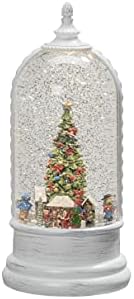 Konstsmide Christmas Decorations LED Snow Globe Christmas Market and Rotating Function/Indoor, 5 Hour Timer/Battery Operated: 3xC 1.5V (excl.)/Christmas Lantern 1 Warm White Diodes