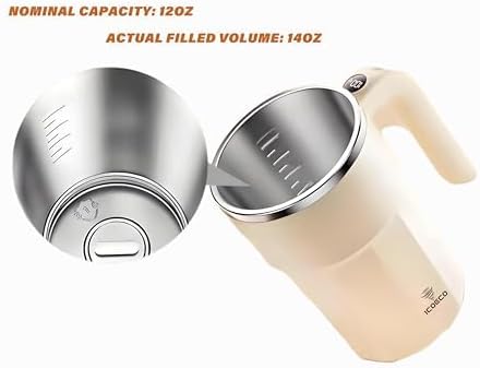 Self Stirring Coffee Mug, 12oz Magnetic Cup | USB Rechargeable, Auto Mixing for Coffee & Milk(Black)