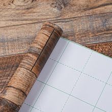 WENMER 17.71" x 1181" Brown Wood Wallpaper Peel and Stick Wallpaper Shiplap Self Adhesive Wall Paper Wood Contact Paper Removable Contact Paper for Cabinet Countertop Shelf Drawer Wall Door