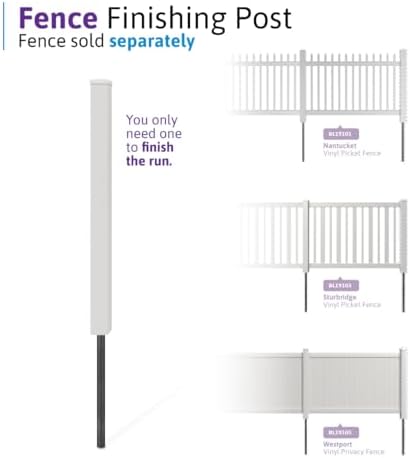 WamBam 4ft White Vinyl Finishing Post