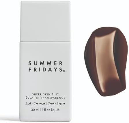Summer Fridays Sheer Skin Tint, Lightweight Face Makeup, Shade 10 (1 Oz)