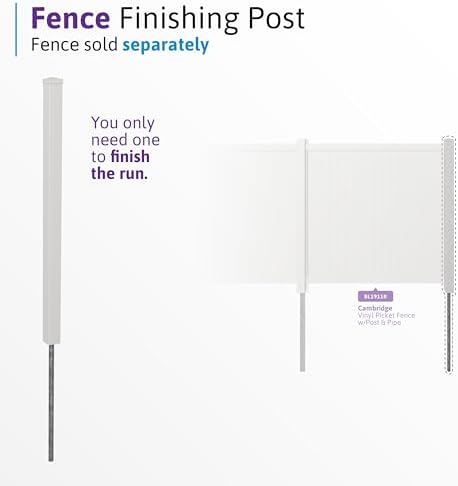 WamBam 6ft White Vinyl Finishing Post