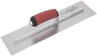 MARSHALLTOWN High Carbon Steel Finishing Trowel, 4 3/4 x 18 Inch Concrete, Masonry and Drywall Finishing Tool, Made in the USA, MXS82D