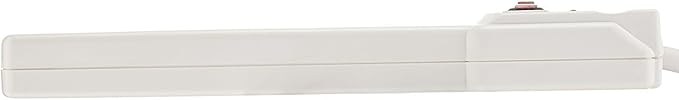 Amazon Basics 6-Outlet Surge Protector Power Strip with 200J Protection, Circuit Breaker, 2ft Extension Cord, White, 20-Pack