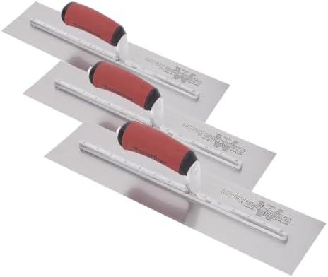 MARSHALLTOWN High Carbon Steel Finishing Trowel, 4 x 16 Inch Concrete, Masonry and Drywall Finishing Tool, Assembled in USA, MXS66D (Pack of 3)