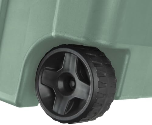 2-Pack 40 Gallon Wheeled Storage Bins With Latching Lids And Pull Handles, Heavy-Duty Rolling Totes For Garage Moving And Organization, Green