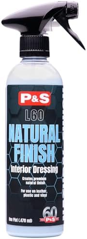 P&S Detail Products Natural Finish Interior Dressing – Low Gloss Vinyl & Rubber Protectant with UV Protection, Conditions & Restores Dashboards, Door Panels & Trim, 16 oz