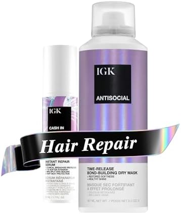 IGK Bond Building Hair Repair Kit With Dry Mask And Serum