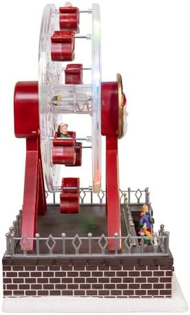 Kurt Adler Battery Operated Musical Animated Santa Ferris Wheel.