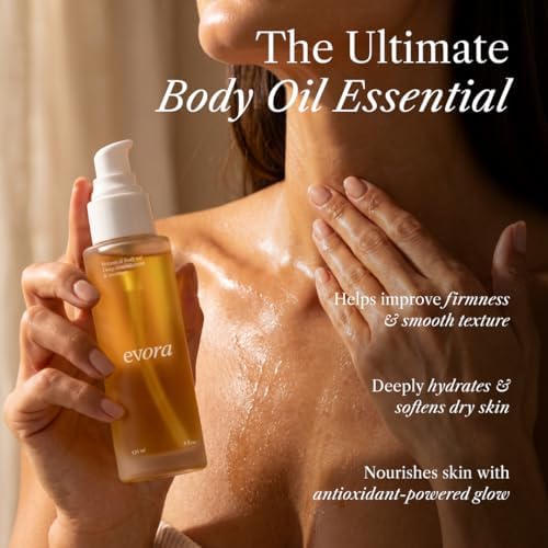 Evora Botanical Body Oil for Women – After Shower Body Oil for Dry Skin