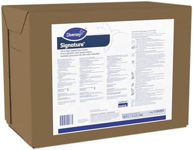 Diversey 5104950 Signature Ultra High Speed Floor Finish, Wet Look Gloss for Vinyl, Composite & Terrazzo Flooring, Envirobox, 5-Gallon