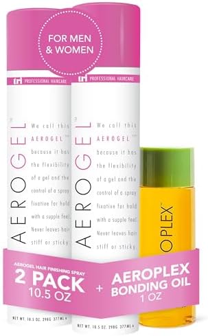 TRIDESIGN Aerogel Hairspray Aeroplex Bonding Oil Bundle -10.5oz, 1oz -3Pack