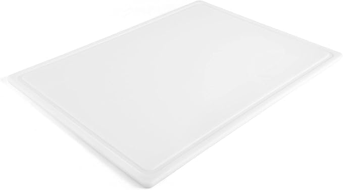 FARBERWARE Extra-Large Plastic Cutting Board, 15x20 Inch Dishwasher-Safe Chopping Board with Juice Groove, Non-Slip Surface, Durable, White